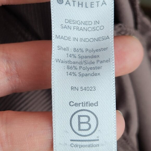 Athleta Pants Womens 16 Mauve Brooklyn Ankle Pull On Lightweight Hi Rise Lounge - Picture 12 of 13